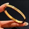 High-End Gold-Plated Titanium Steel Women's Bracelet: Exquisite European & American Design