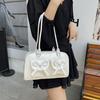 Faux Leather Tote Bag Bag with Waterproof Casual Handbag Cute Bowknots Women Shoulder for Commuting Street
