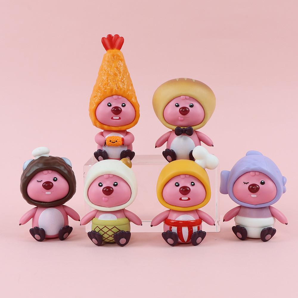 Loopy Foodie Biber PVC Figur Handgefertigt Auto Schreibtisch Ornament Mädchen Geschenk