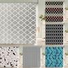 Stripe Shape Shower Curtains For Bathroom Simple Black White Multi-Color Wave Stripe Grid Pattern Waterproof Bathroom Curtains