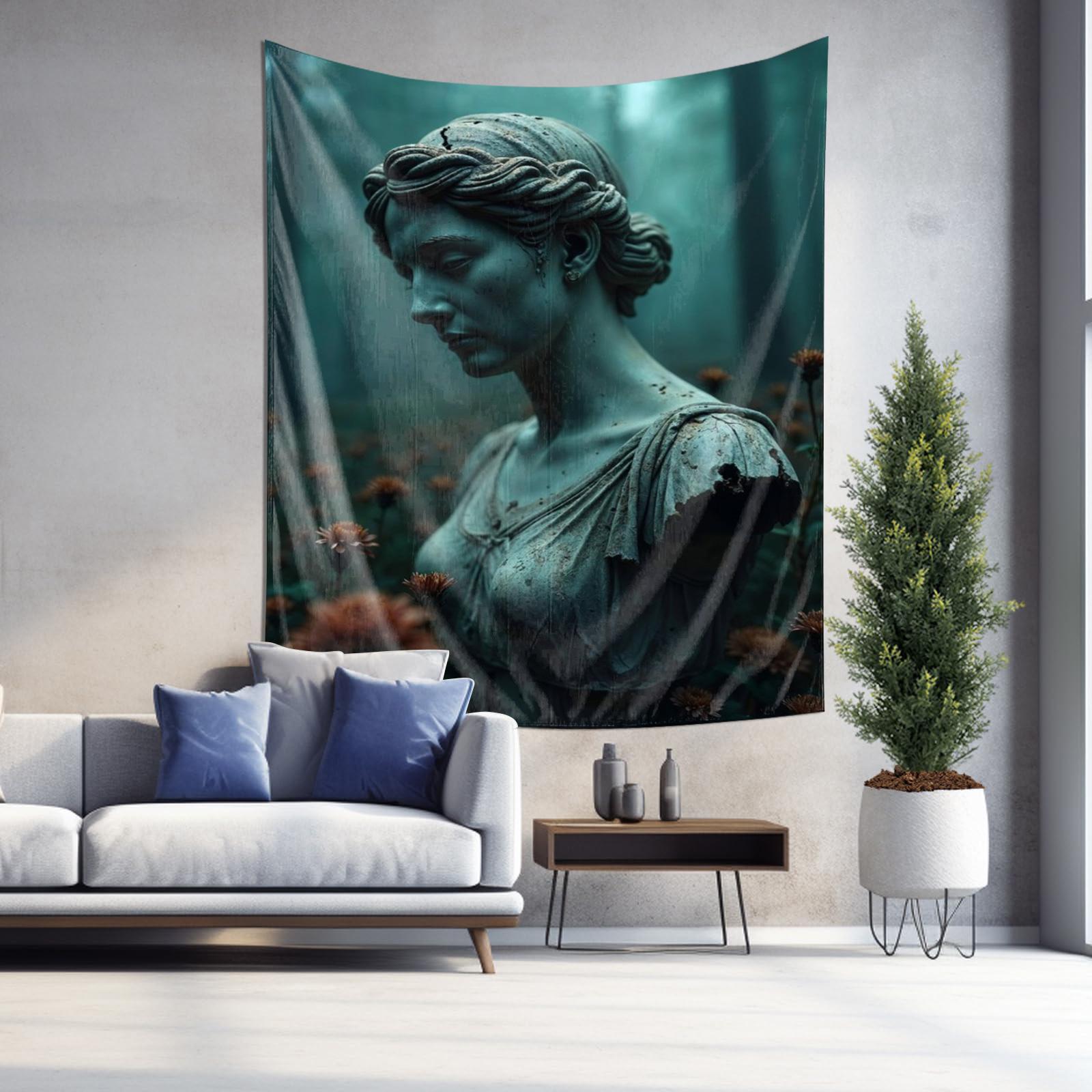 Древнегреческая Богиня Статуя Искусство Гобелен Выбран для Романтического Винтажного Украшения Спальни 74x94cm(29x37in)