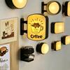 Cat Coffee Light Up Refrigerator Magnet Magnetic Mini Light Box Sign Decorative Night Light For Coffee Machine