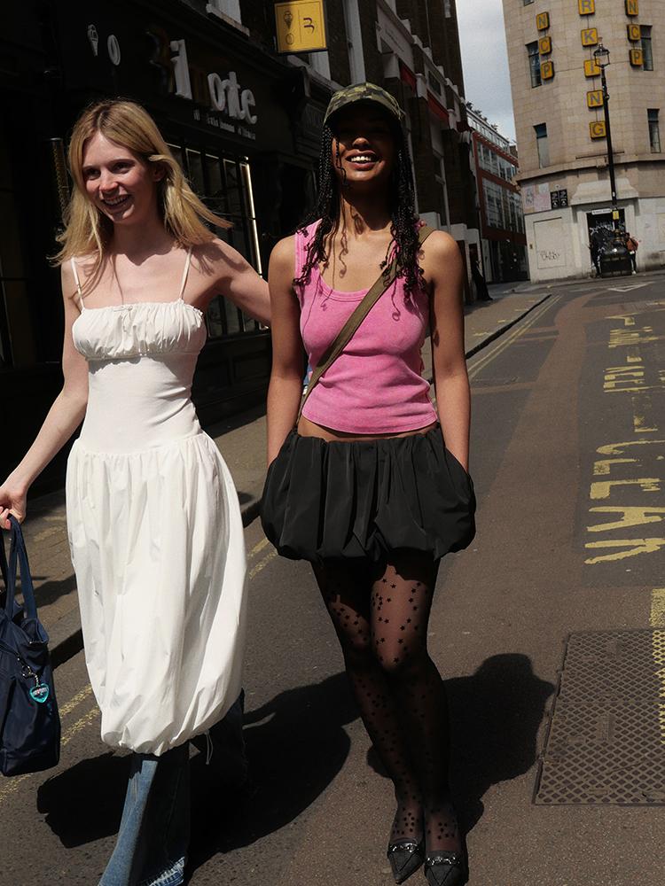 Женские юбки Y2k с рюшами и пузырьками — фото 18