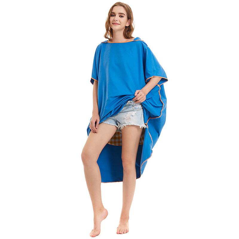 Surf Poncho Towel Poncho Quick-Dry Towel Hoodie Microfiber Beach Robe Changing Poncho Swim Towel Beach Poncho For Adults