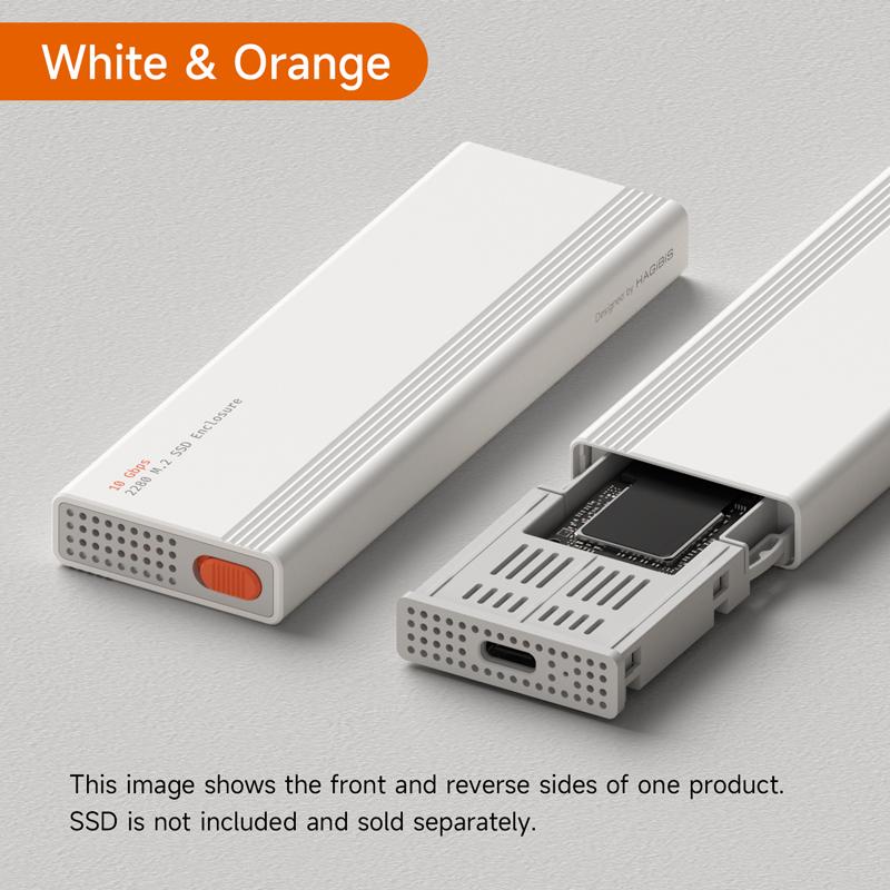 Hagibis SSD Enclosure Tool-Free USB 3.2 Gen 2 10Gbps to M.2 NVME M and B&M Keys External SSD Case for 2230/2242 /2260/2280 SSDs