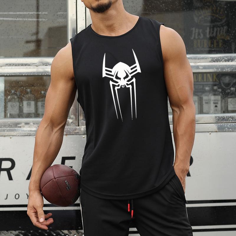 Sommer Herreklær Gym Tank Topper Basketball Sportsklær Hurtigtørkende T-skjorte uten erme Trening Fitness Vest Pustende Singlets