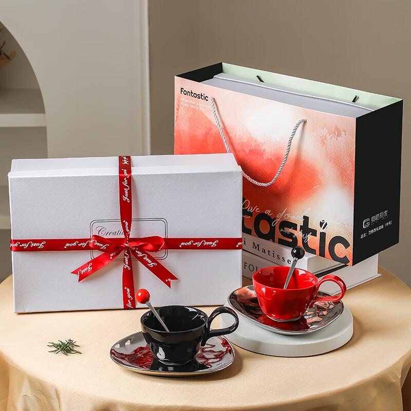 SX Ceramic Coffee Cup with Saucer Set, 200ml