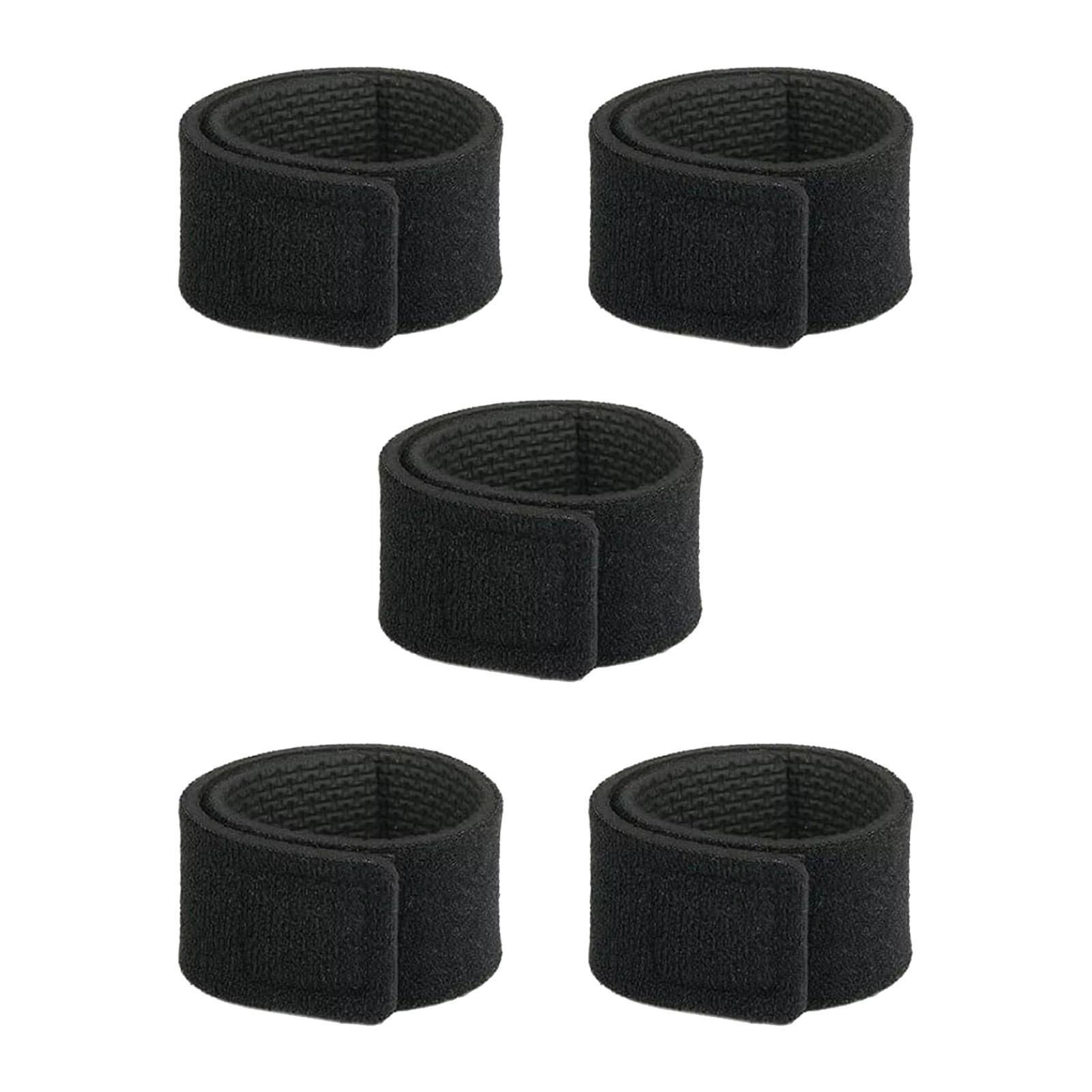 

5 шт. ремни для удилищ, стяжки для удилищ, эластичные ремешки для удилищ, рыболовные снасти для любителей рыбалки на открытом воздухе чёрный