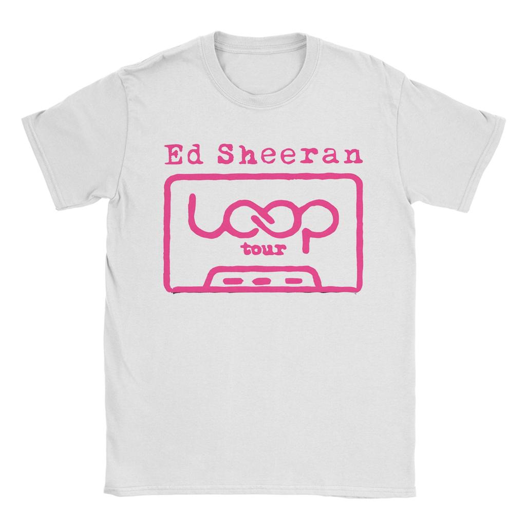 Ed Sheeran Loop Tour Tshirt Beach Cotton T Shirts For Man Novelty Design Tee Shirt Shortsleeved Y2k Fun Top Tees