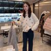 2024 Coco-Style Women’s Petite Round Neck Sweater Coat - Loose Knit Cardigan for Autumn/Winter