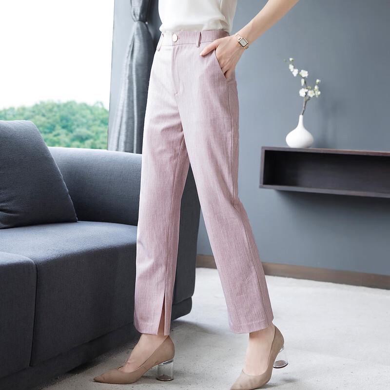 KAVON Women s Fashion Straight-Leg Slit Hem Casual Pants 2XL