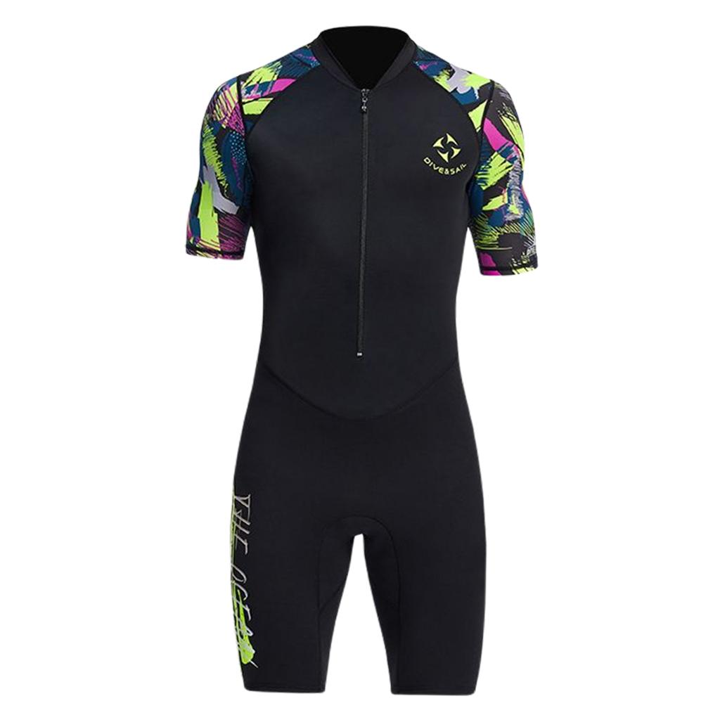 Neoprenanzug 1,5 mm Tauchanzug UV-Schutz Warmhalten Shorty für Tauchen Surfen Speerfischen Sport Badeanzug