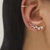 2021 Minimalist Rhinestone & Pearl Ear Cuff Set: Star, Leaf, Flower, Geometric Non-Piercing Zircon Studs