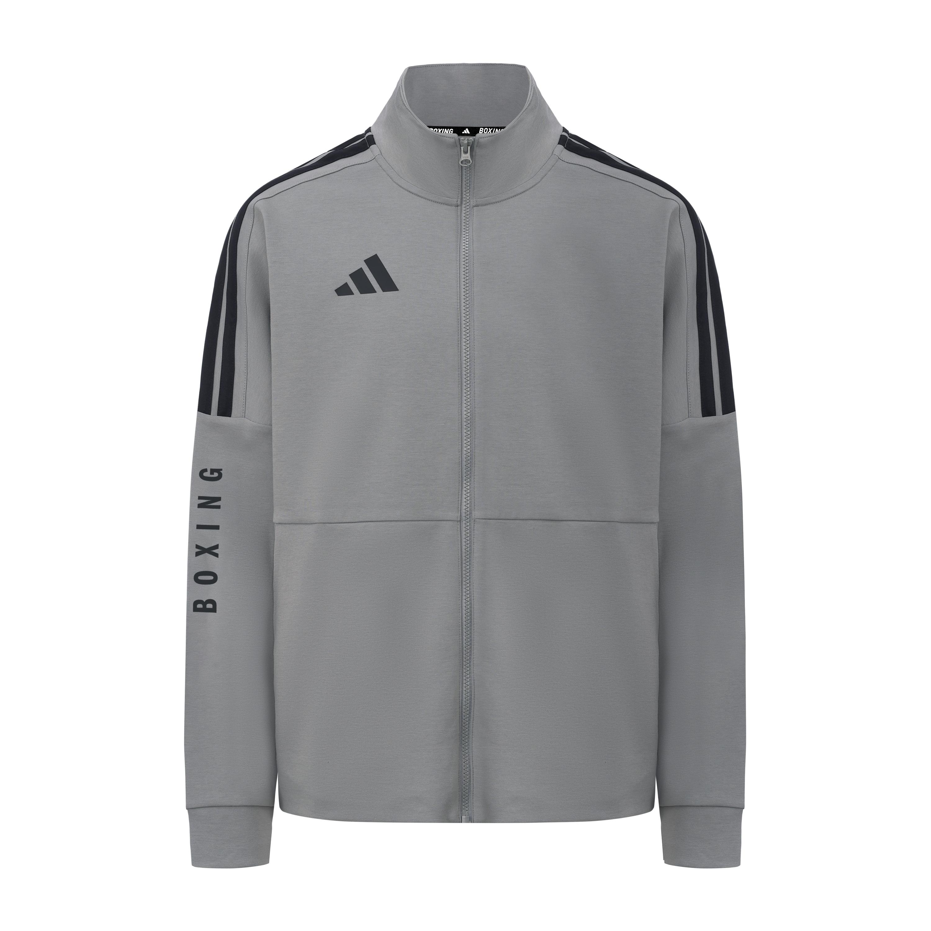 Adidas Боксерская куртка с тремя полосками, повседневная, универсальная, в стиле ретро, классическая полосатая куртка, куртка унисекс, темно-серая CLTR02NHJB-GYB S