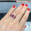 Jewelry Colored Treasure Popular Red Corundum Imitation Pigeon Blood Red Treasure Retro Ring Temperament Women'S Ring