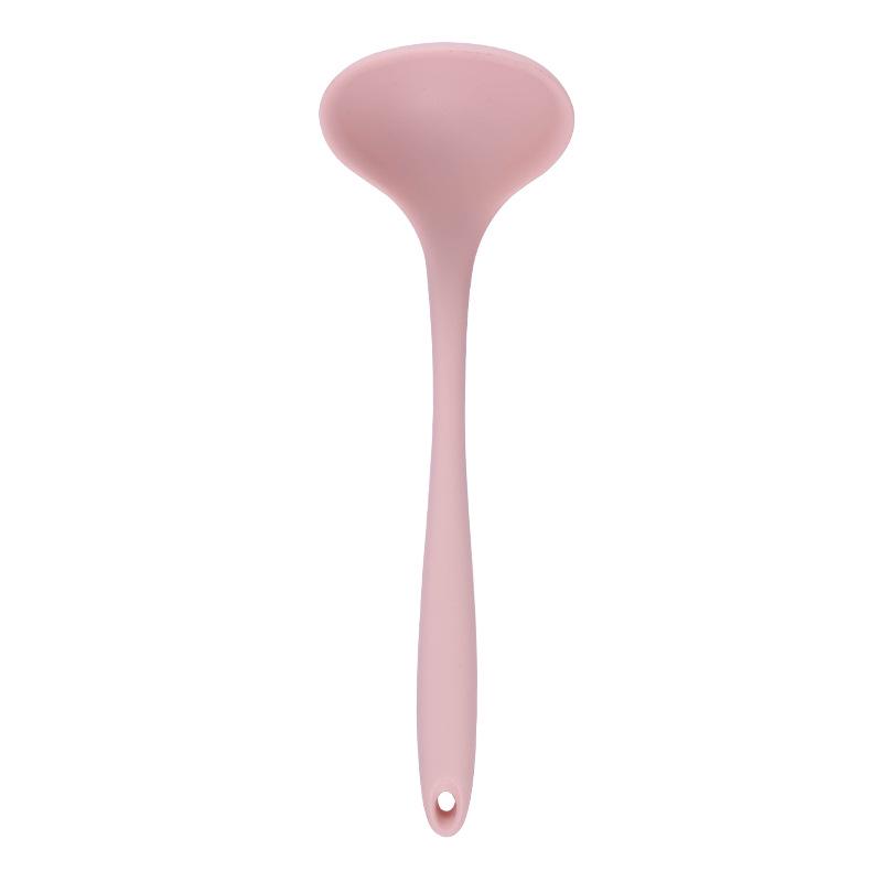 High-Temp Resistant Silicone Kitchen Utensil Set: Spatula, Ladle, Slotted Spatula, Slotted Spoon, and Rice Spoon (5-Piece Non-Stick Set)