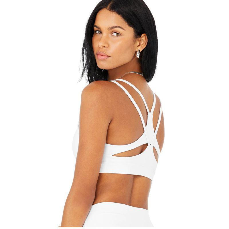 

Nude Feel Top Backless Bra Quick-Drying High Elastic Yoga Clothes L MY096 White