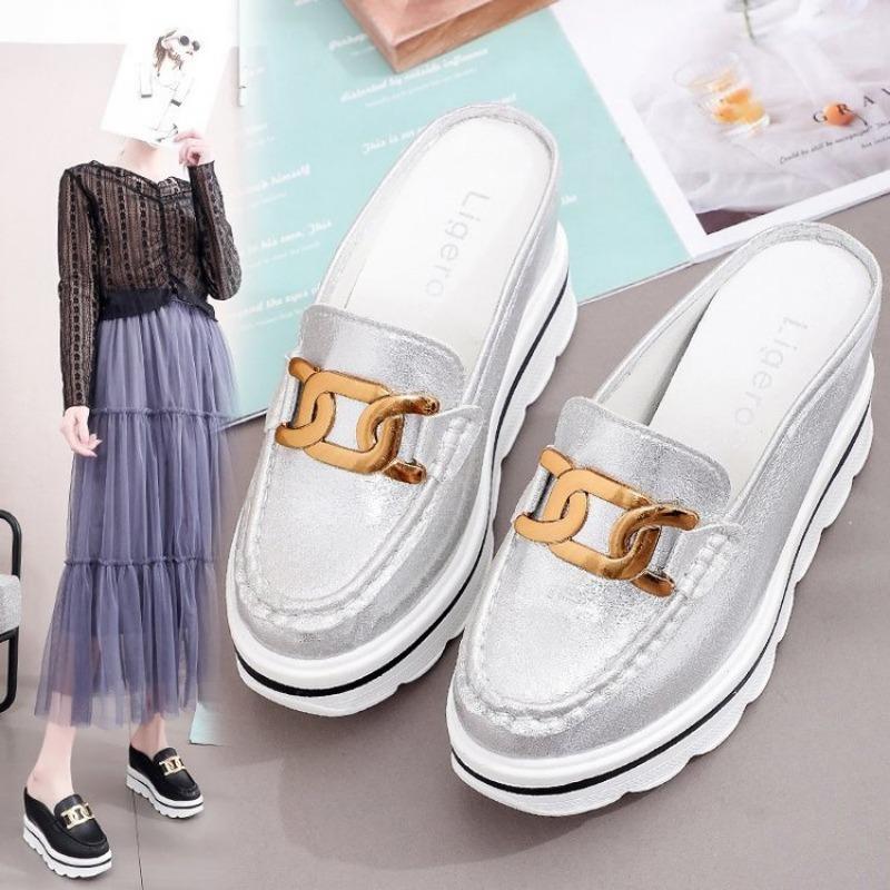 Luksusowe buty designerskie damskie mokasyny czółenka eleganckie średnie obcasy damskie buty 2024 trampki na platformie dziewczęce koturny duży rozmiar 42