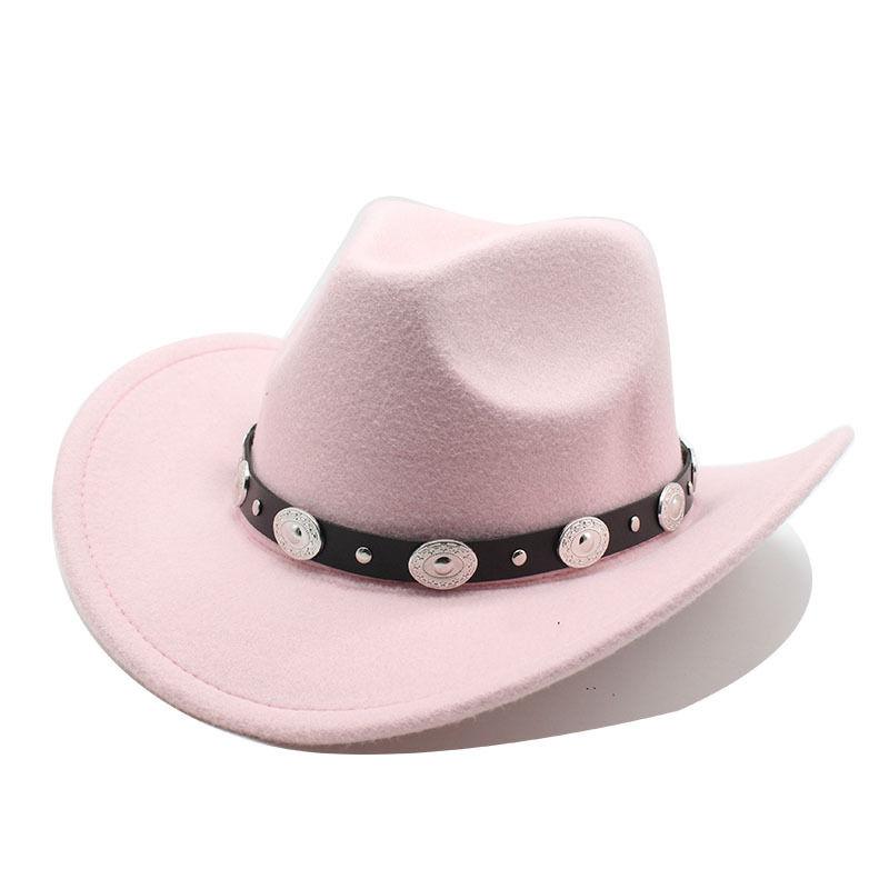 Neuer Stil Wollener Western Cowboy Zylinder für Männer und Frauen Paarhut