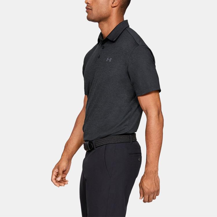 Under Armour Playoff Golf Polo Shirt, Loose Fit With Logo Men Tops Black 1327037-001