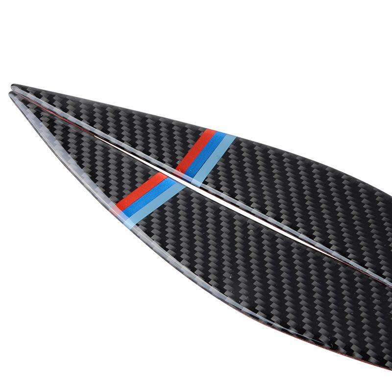 Se potrivește pentru BMW Seria 3 2013-2017 F30 F35 Autocolante pentru faruri pentru pleoapele sprâncenelor Trim capac din fibră de carbon decorativ pentru mașină