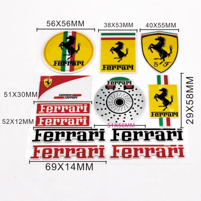Ferrari Reflective Car Stickers Electric Bicycle Motorcycle Decoration Personalized Stickers for Ferrari SJ Teams Competizione