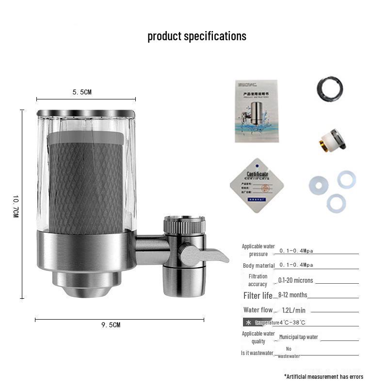 ClearView Stainless Steel Faucet Water Purifier with Ultrafiltration and Ceramic Descaler