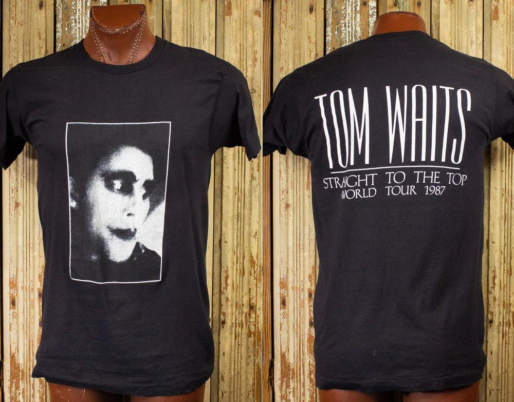 Vintage Tom Waits Straight To The Top Concert T Shirt 1987 Black S