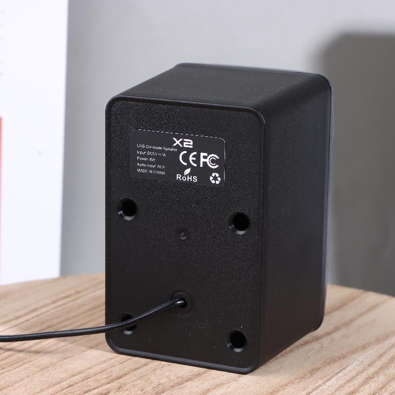 

Mini Crystal Speaker With Color Rgb Light Computer Speaker Usb Power Supply 3.5Mm Auxiliary Suitable For Desktop Laptop Monitor 1pair