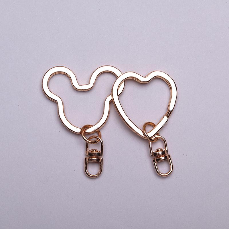 Herzförmiger Maus-Schlüsselanhänger aus Zinklegierung mit Haken