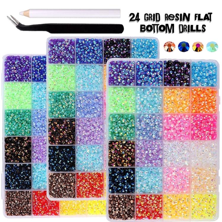 Fashion Art Rhinestones Set With 6 Different Styles Temperature Resistant Flat Back Items For Fabric Projects