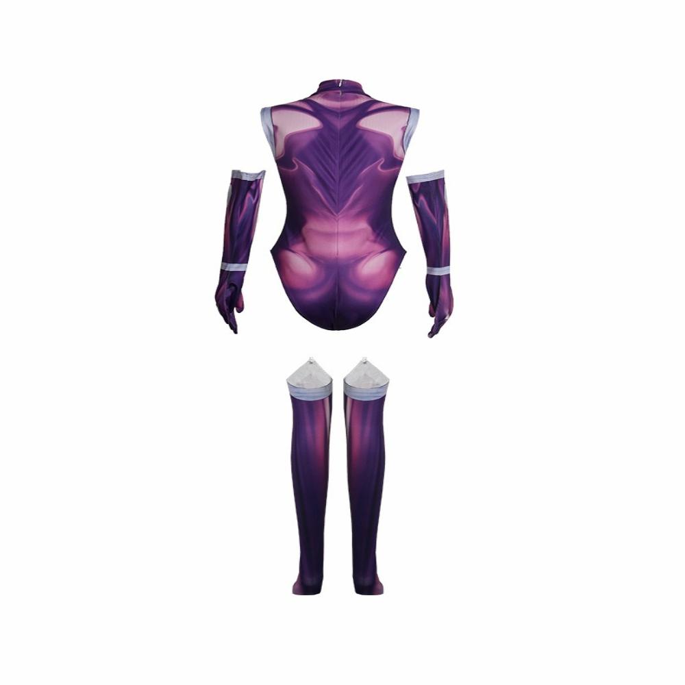 Anime Starfire Cos Titans Superhero Jumpsuit Zentai Bodysuit Halloween Anime Cosplay Costume Sexy Women Carnival Party