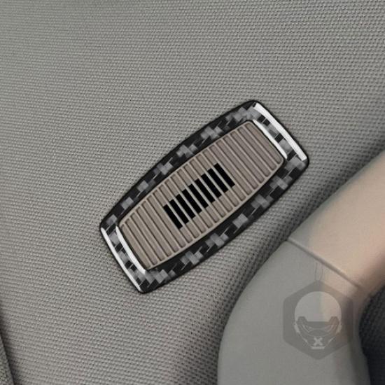 Carbon Fiber Front Roof Air Vent Outlet Frame Sticker For BMW 7 Series F01 09-14