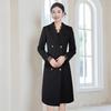 Women's Black Suit Dress with Lace Trim
