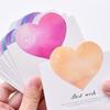 100pcs 3D Starry Sky Heart Greeting Cards Paper Romantic Valentines Day Card Folding Best Wish Thank You Letter Graduation Gift