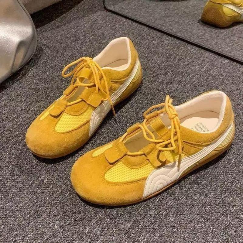 

Summer new breathable mesh casual retro low-top wear-resistant board shoes dopamine women 40 жёлтый