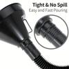 Car Engine Oil Funnel, Ideal for Oil Changes, Fits Most Vehicles, Durable Plastic, Mess - Free Refueling Accessory