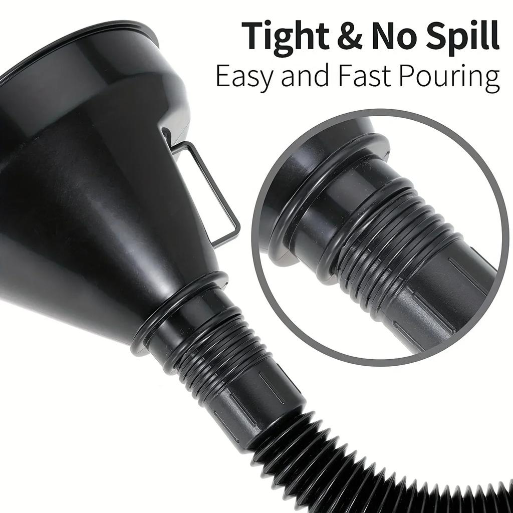 Car Engine Oil Funnel, Ideal for Oil Changes, Fits Most Vehicles, Durable Plastic, Mess - Free Refueling Accessory