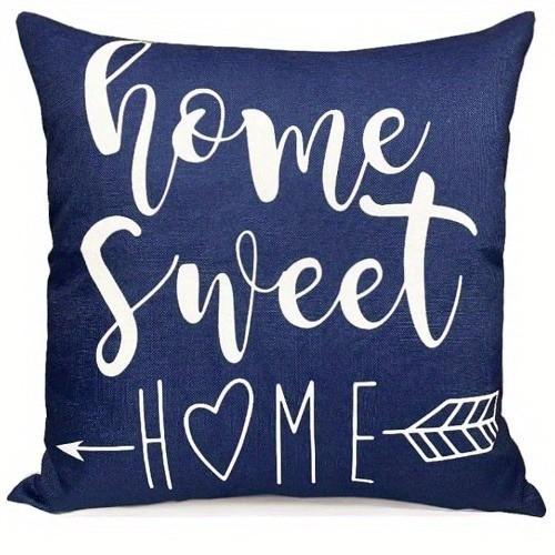 Home Sweet Home Geometric Pattern Pillows Pattern Cushion Cover Suitable For Sofa Bedroom Car Pillow Cover