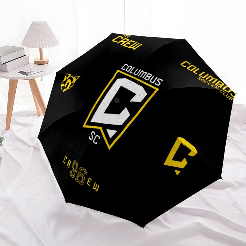 Зонт-автомат с узором Columbus Crew, портативный и складной дизайн, 8 спиц, рождественский или праздничный подарок.