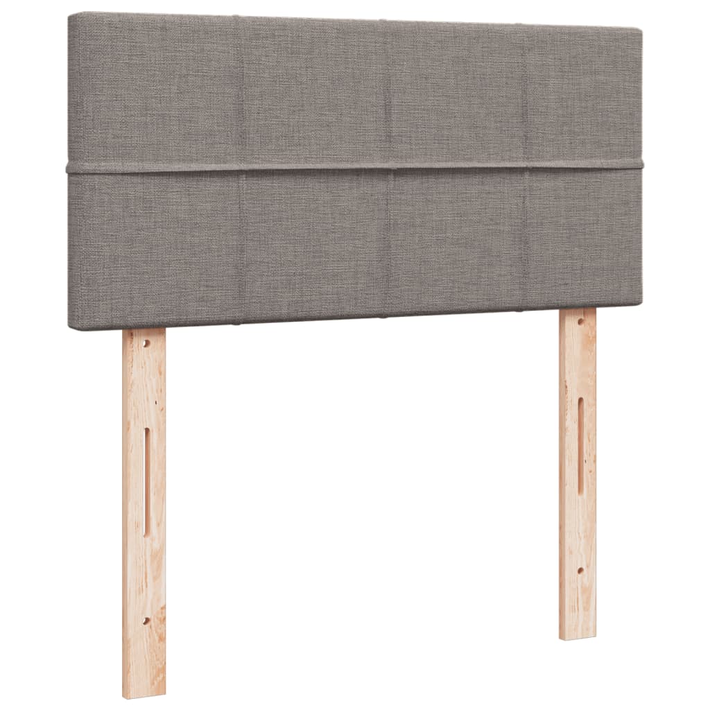 Vidaxl Letto Continentale Con Materasso, Taupe, Tessuto, 90X200 Cm