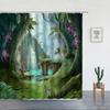 European Rural Town Street Landscape Printing Shower Curtain For Bathroom Curtains Waterproof Polyester Home Decor With Hooks