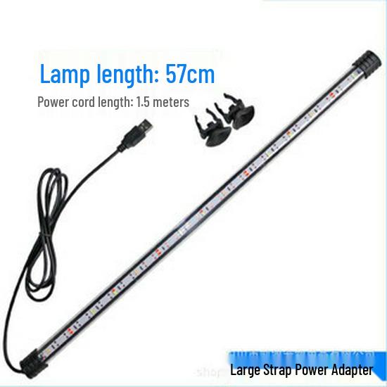 Waterproof USB Fish Tank Light, Low Voltage Submersible with Double Drain, 110V Option