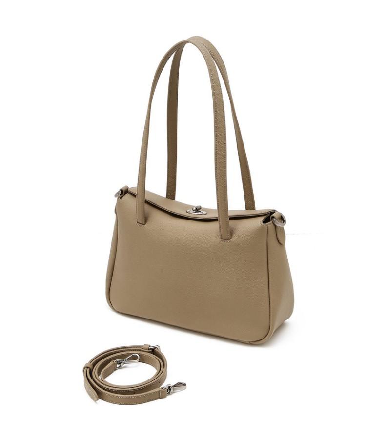 Daks Womens Accessories Taupe O Lock-Detailed Flap Shoulder Bag M_Dcba6E951I2