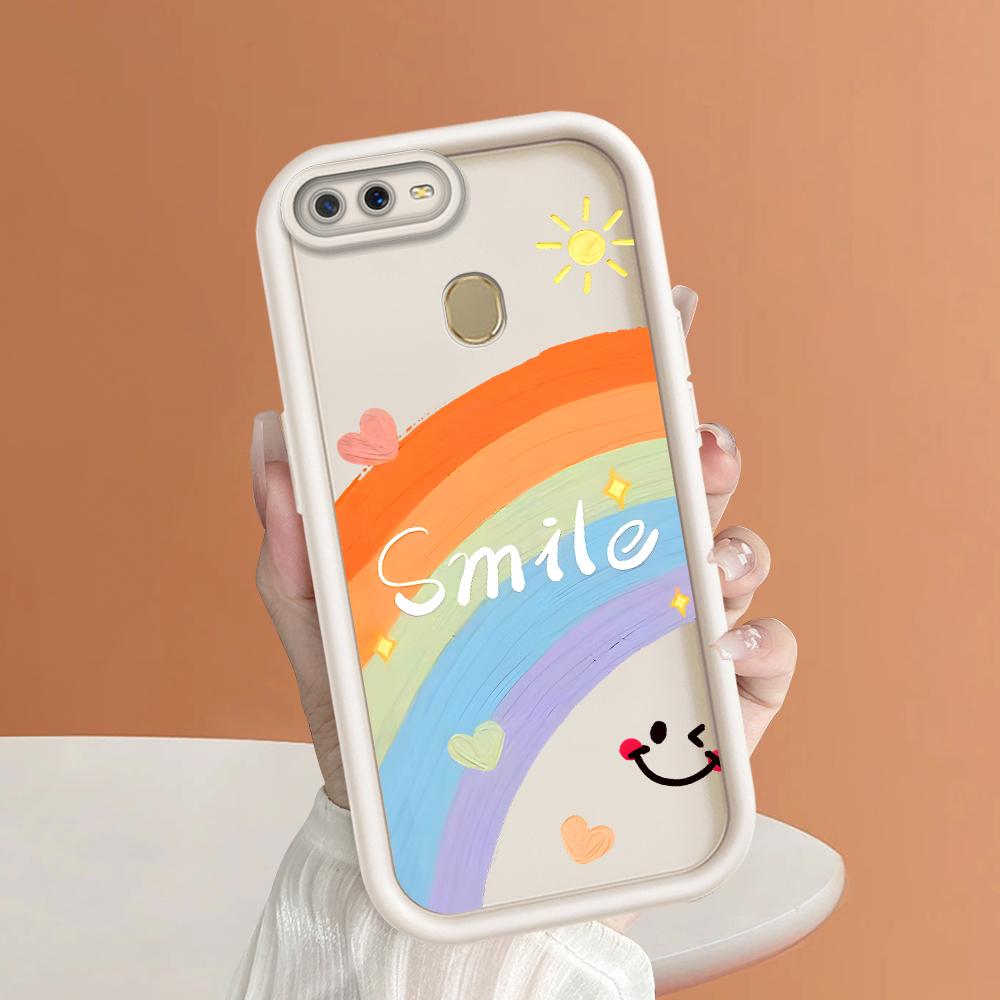 Soft Silicone Square Ladders Cartoon Pattern Full Cover Camera Protection Shockproof Case for OPPO Reno Realme OnePlus