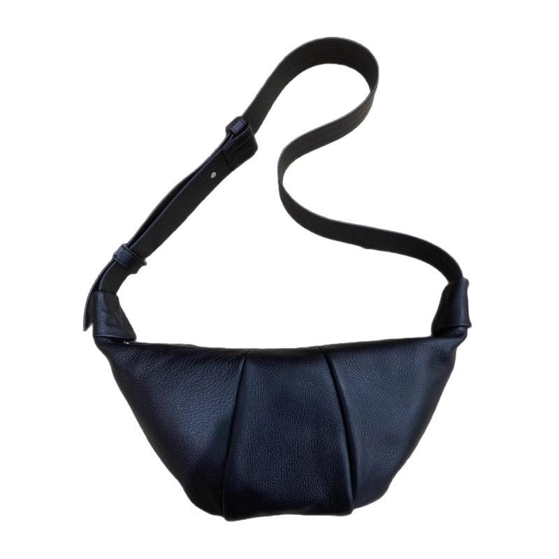 European And American Light Luxury High-End Messenger Bags, Korean Retro Pleated Large-Capacity Dumpling Bags, Casual And Versatile Commuting
