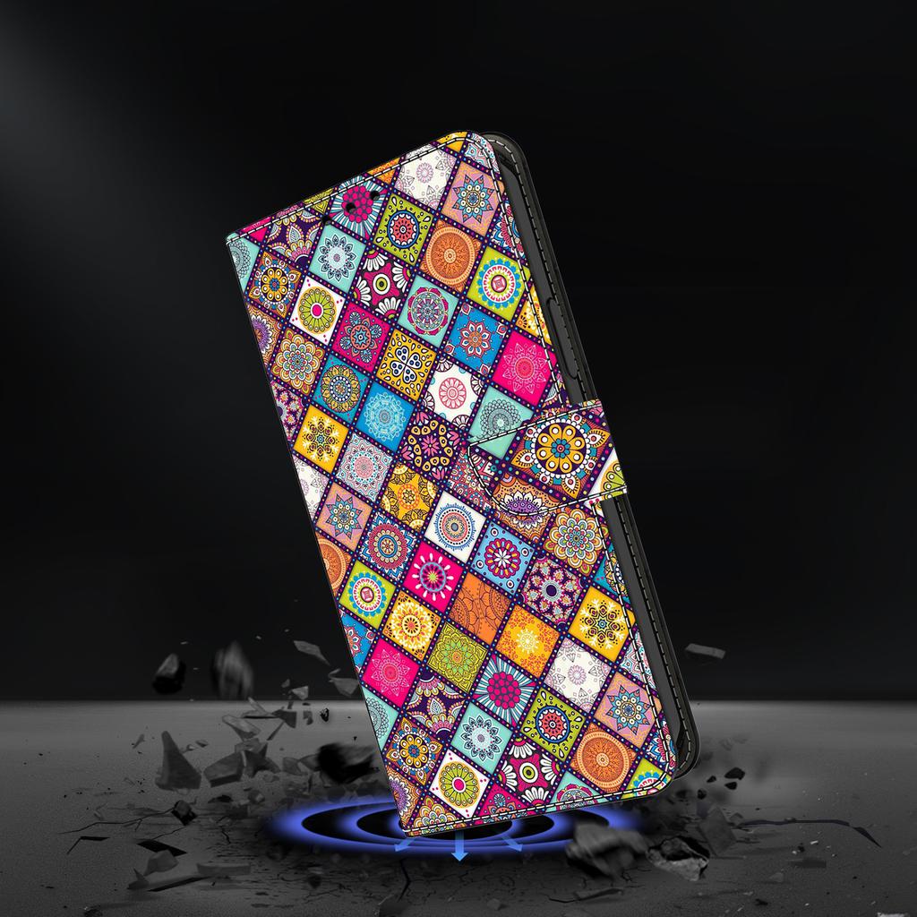 For Xiaomi Redmi Note 14 Pro 5G Case with Card Slot Pattern Printed TPU+PU Leather Flip Phone Cover