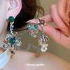Medieval Vintage Diamond Diamond Flower Stud Earrings Retro Court Temperament Earrings Light Luxury High-end Earrings