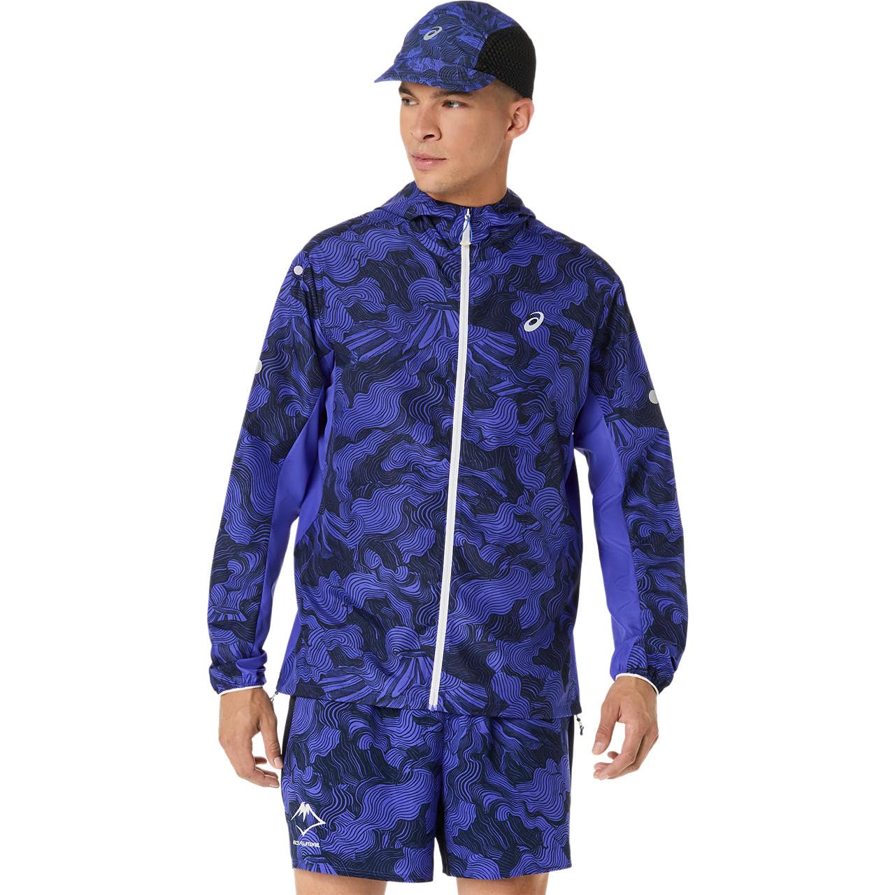 [ASICS] Running Wear FUJITRAIL Packable Jacket 2011D524 Men s 400 (Cobalt Burst/Indigo Blue/Cream) S