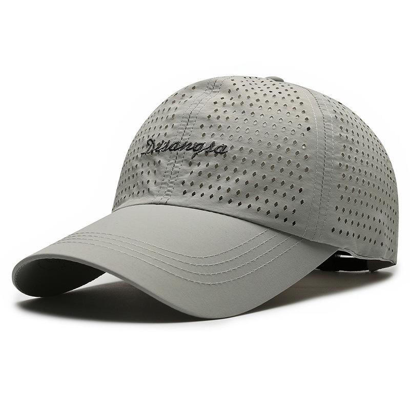 Embroidered Men's Summer Breathable Baseball Cap Sunscreen Quick-Drying Peak Cap Sunshade Cap